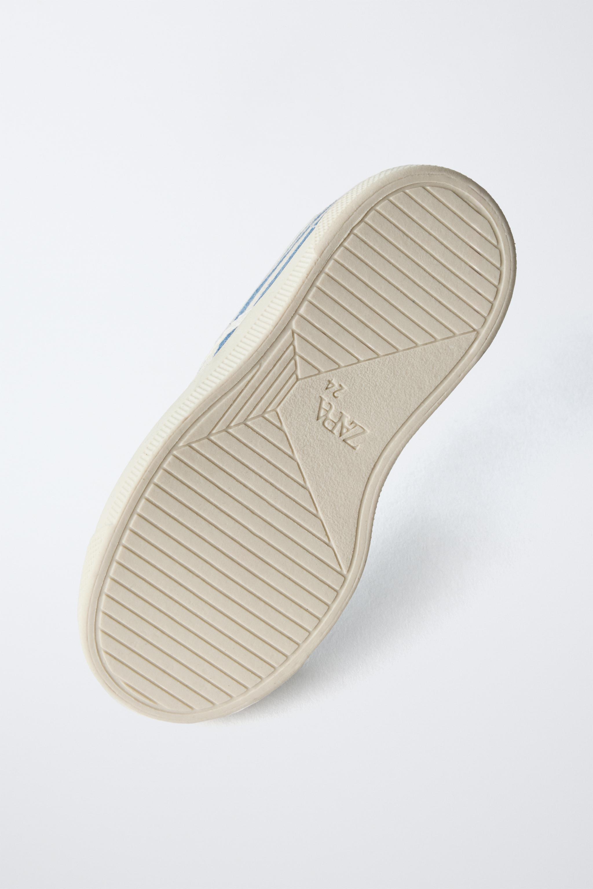 STRIPED COTTON SNEAKERS